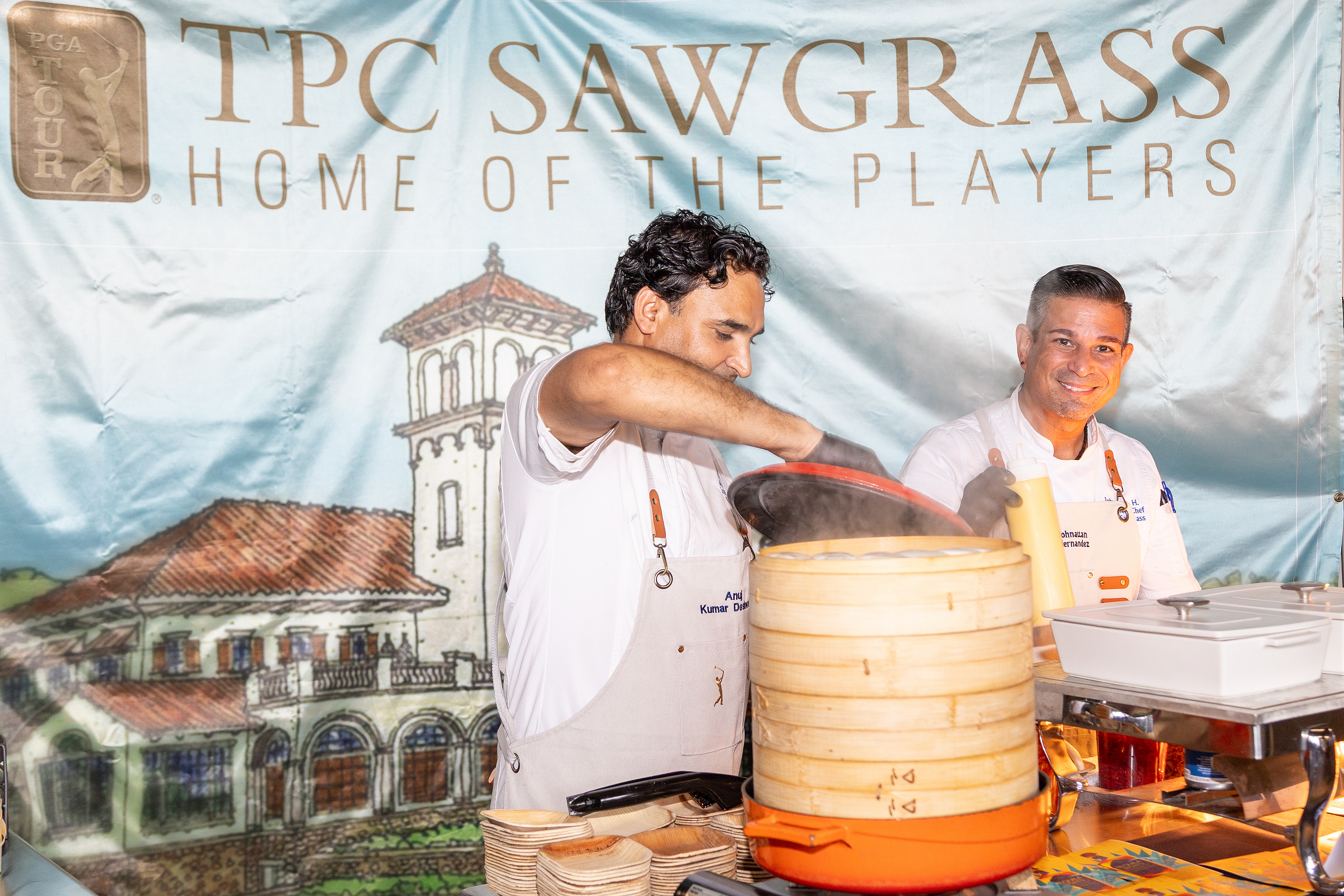 Chefs plating food at the JaxFuse food expo